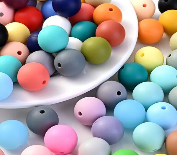Best Quality15mm Medium-Sized Solid Color Silicon Beads $3for20pecs